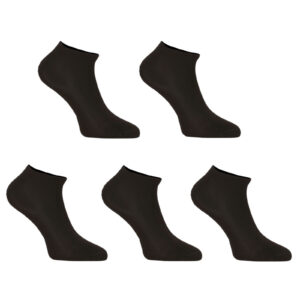 5PACK ponožky Nedeto nízké černé (5NDTPN1001) L