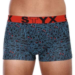 Pánské boxerky Styx art sportovní guma doodle (G1256) S