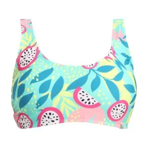 Veselá dámská sportovní plavková podprsenka Dedoles Dračí ovoce (D-F-SCL-S-BLT-C-1579) S
