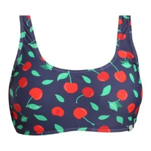 Veselá dámská sportovní plavková podprsenka Dedoles Sladké třešně (D-F-SCL-S-BLT-C-1586) XS