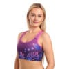 Veselá dámská sportovní podprsenka Dedoles Fialové listy (D-W-AW-GB-C-RP-1281) XS - Image 2