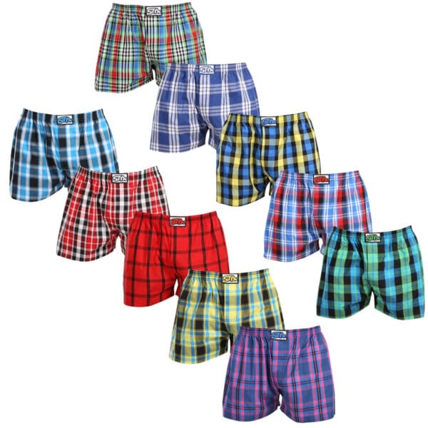 10PACK pánské trenky Styx klasická guma vícebarevné (10A103140) M