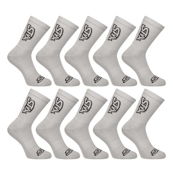 10PACK ponožky Styx vysoké šedé (10HV1062) S