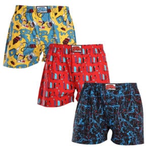 3PACK pánské trenky Styx art klasická guma vícebarevné (3A16390) XL