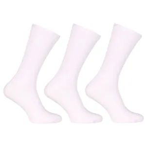 3PACK ponožky Nedeto vysoké bambusové bílé (3PBV02) L