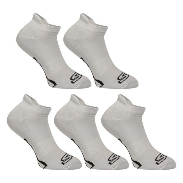 5PACK ponožky Styx nízké šedé (5HN1062) L