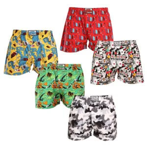 5PACK pánské trenky Styx art klasická guma vícebarevné (5A1473790) M