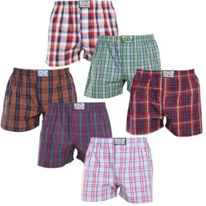 6PACK pánské trenky Styx klasická guma vícebarevné (6A20246836) M