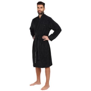 Pánský župan Tommy Hilfiger modrý (UM0UM02991 DW5) L