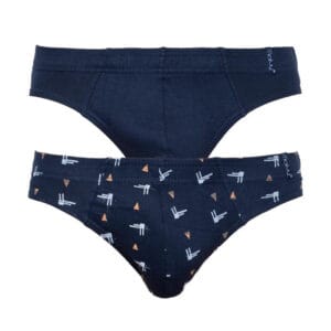 2PACK Pánské slipy Molvy modré (KP-072-SBU) M