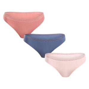 3PACK dámská tanga Tommy Hilfiger vícebarevná (UW0UW04890 0VV) XL