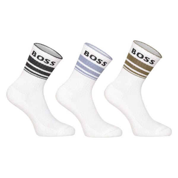 3PACK ponožky BOSS bílé (50515143 101) L