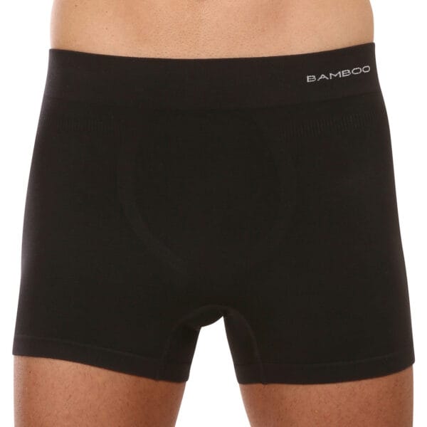 Pánské boxerky Gino bezešvé bambusové černé (54005) XL