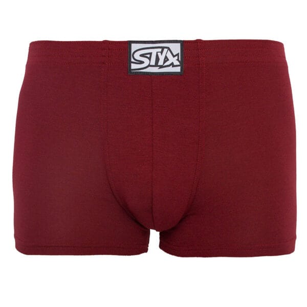 Pánské boxerky Styx klasická guma vínové (Q1060) L