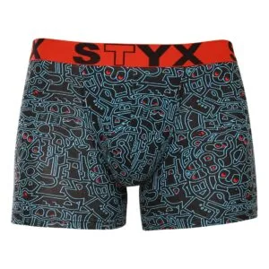 Pánské boxerky Styx long art sportovní guma doodle (U1256) M