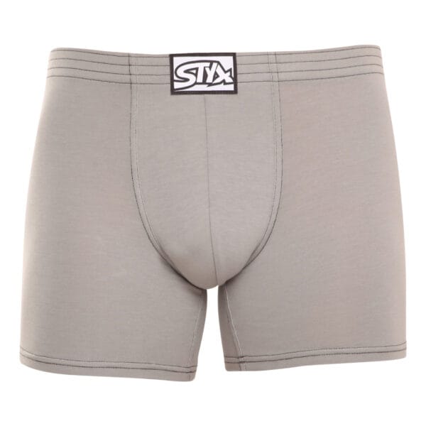 Pánské boxerky Styx long klasická guma světle šedé (F1062) L