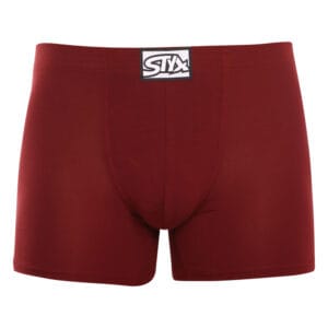 Pánské boxerky Styx long klasická guma vínové (F1060) S
