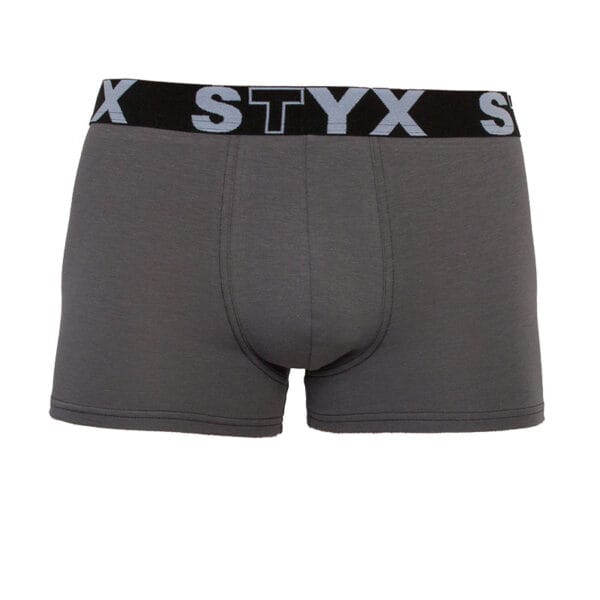 Pánské boxerky Styx sportovní guma tmavě šedé (G1063) L
