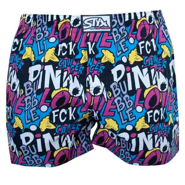 Pánské trenky Styx art klasická guma Pink Bubble (A1058) M