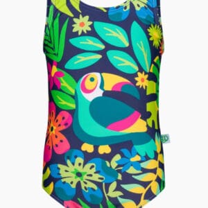 Veselé dívčí plavky Dedoles Tukan v džungli (D-K-BW-OPS-C-RP-1587) 1-2 roky