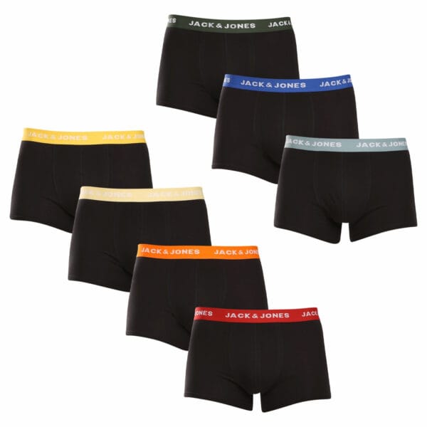7PACK pánské boxerky Jack and Jones černé (12230353) XXL