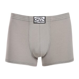Pánské boxerky Styx klasická guma světle šedé (Q1062) L