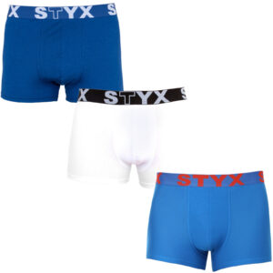 3PACK pánské boxerky Styx sportovní guma nadrozměr vícebarevné (3R96817) 3XL