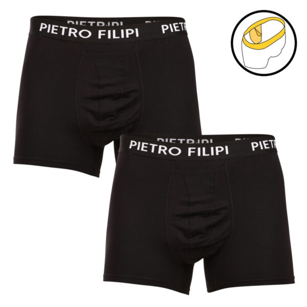 2PACK pánské boxerky Pietro Filipi balls holder černé (2BCL002) L