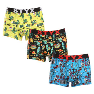 3PACK Pánské boxerky Styx art sportovní guma nadrozměr (3R13188) 4XL