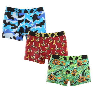 3PACK Pánské boxerky Styx art sportovní guma nadrozměr (3R13970) 4XL