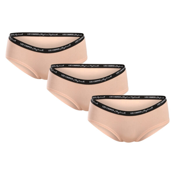 3PACK dámské kalhotky Lee Cooper béžové (PO41046) XL