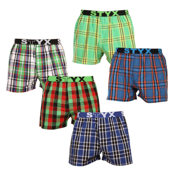5PACK pánské trenky Styx sportovní guma vícebarevné (5B0888001) XL