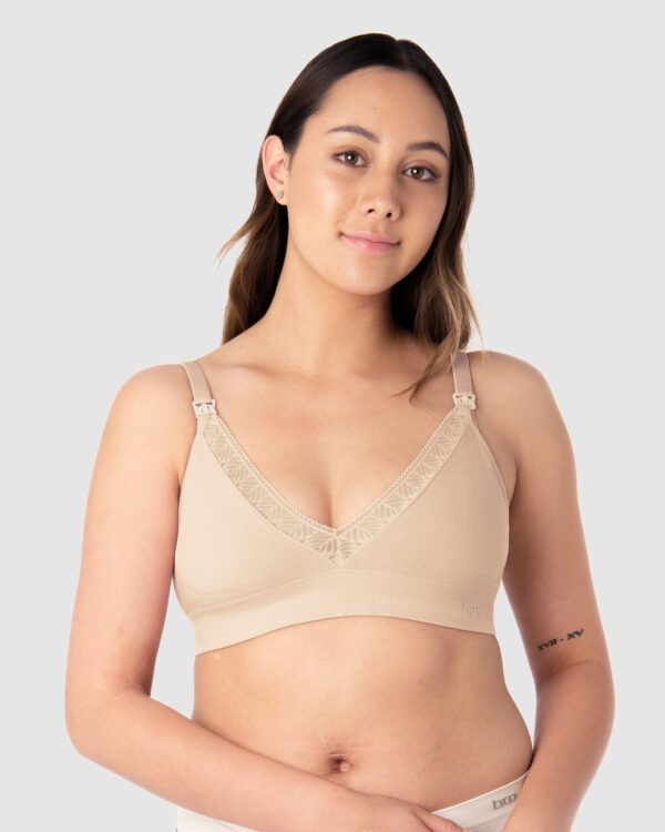 Dámská podprsenka Hotmilk Caress Seamfree Bamboo REGULAR CAP kojicí béžová (CPO-regular) XXL