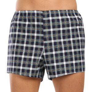 Klasické pánské trenky Foltýn vícebarevné kostky nadrozměr (KN82) 3XL