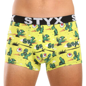 Pánské boxerky Styx art sportovní guma nadrozměr kaktusy (R1351) 3XL