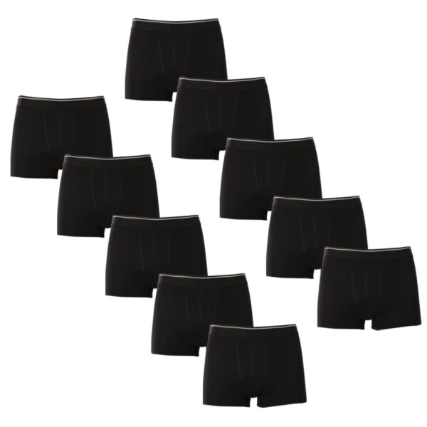 10PACK (8+2 zdarma) pánské boxerky Nedeto basic černé (10NFC1) M