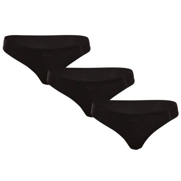 3PACK dámská tanga BOSS černá (50520431 001) 3XL