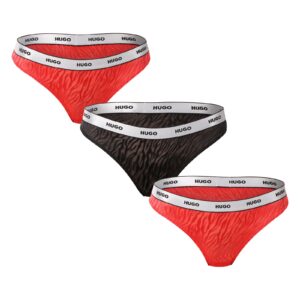 3PACK dámská tanga HUGO vícebarevná (50527213 962) XXL