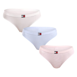 3PACK dámská tanga Tommy Hilfiger vícebarevná (UW0UW05641 0IC) XL