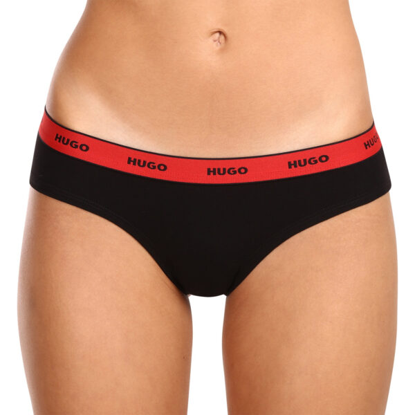 3PACK dámské kalhotky HUGO černé (50480157 005) XXL