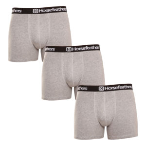 3PACK pánské boxerky Horsefeathers Dynasty heather gray (AM067C) M