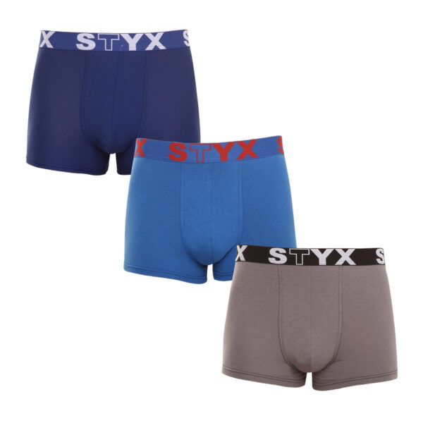 3PACK pánské boxerky Styx sportovní guma vícebarevné (G9676863) L