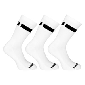 3PACK ponožky Nedeto sportovní vysoké bílé (3NOB1) M