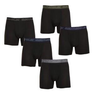5PACK pánské boxerky Gianvaglia černé (GVG-5014) XL