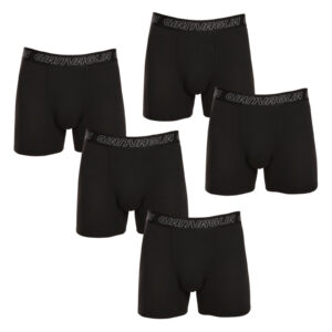 5PACK pánské boxerky Gianvaglia černé (GVG-5015) L