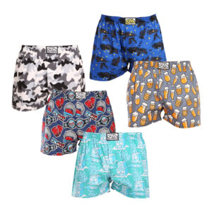 5PACK pánské trenky Styx art klasická guma vícebarevné (5A1377679) L