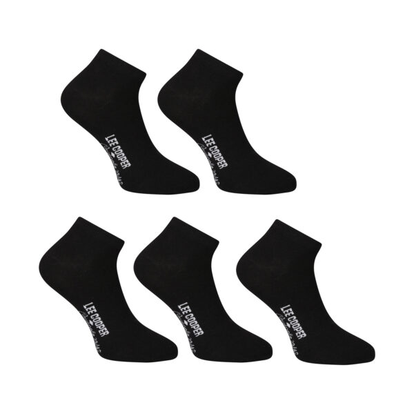 5PACK ponožky Lee Cooper nízké černé (PO41030) M