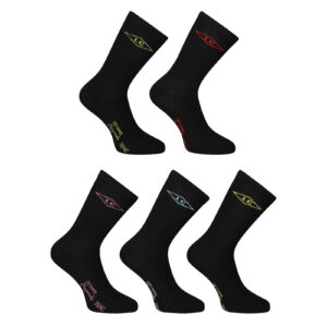 5PACK ponožky Lee Cooper vysoké černé (PO41029-1) M
