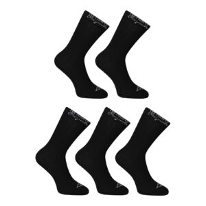 5PACK ponožky Lee Cooper vysoké černé (PO41029) M