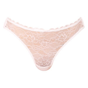 Dámské kalhotky Gina bílé s krajkou (16102) S